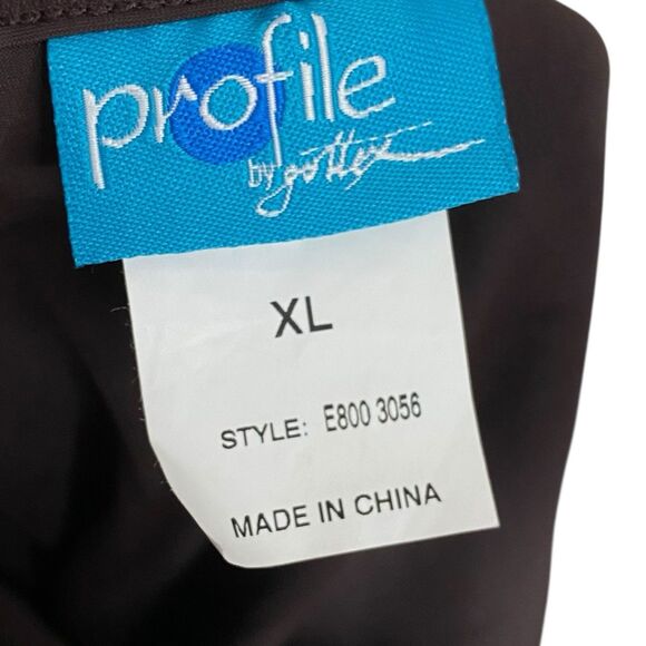 Profile by Gottex Swim Skirt Womens XL Brown Blue Side Slit Beach Bottom Bachata - Picture 3 of 9